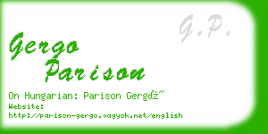 gergo parison business card
